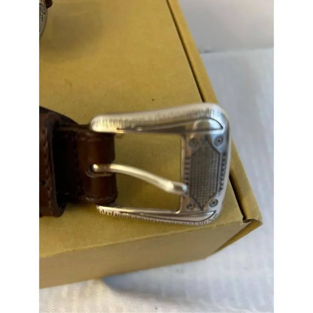 Fossil Brown and silver belt‎ 40